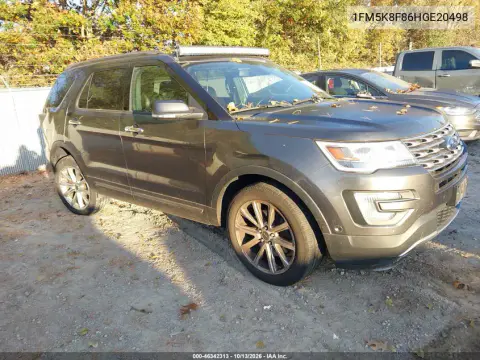 1FM5K8F86HGE20498 — 2017 Ford Explorer, Передняя часть, фото до ремонта