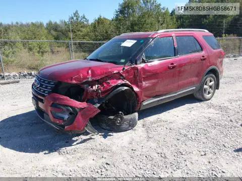 1FM5K8D85HGB58671 — 2017 Ford Explorer, фото 2 с аукциона IAAI, Не указано