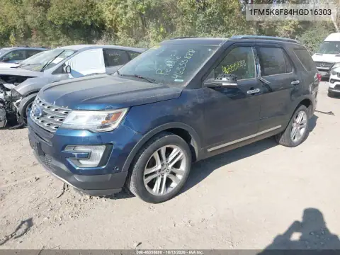 1FM5K8F84HGD16303 — 2017 Ford Explorer, фото 3 с аукциона IAAI, Естественный износ