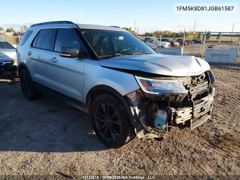 2018 Ford Explorer Xlt VIN 1FM5K8D81JGB61587 фото 2