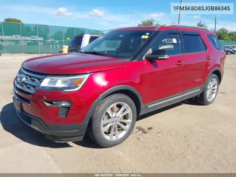 2018 Ford Explorer Xlt VIN 1FM5K8D83JGB86345 фото 2