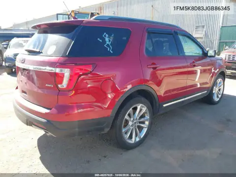 2018 Ford Explorer Xlt VIN 1FM5K8D83JGB86345 фото 4