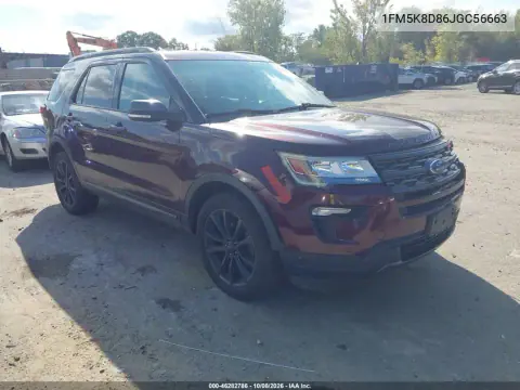 1FM5K8D86JGC56663 — 2018 Ford Explorer, Боковая часть, фото до ремонта