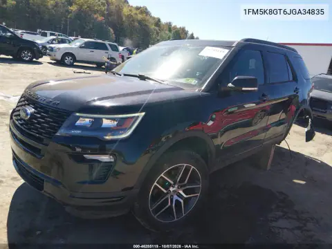 2018 Ford Explorer Sport VIN 1FM5K8GT6JGA34835 фото 2