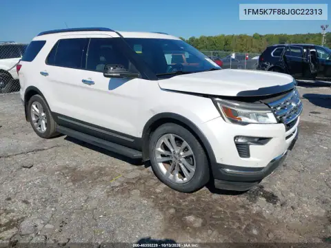 1FM5K7F88JGC22313 — 2018 Ford Explorer, Передняя часть, фото до ремонта