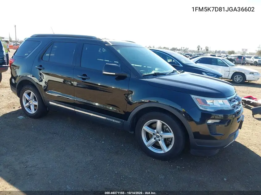 1FM5K7D81JGA36602 Ford Explorer 2018 — повреждение Естественный износ, фото до ремонта
