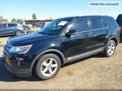 1FM5K7D81JGA36602 — 2018 Ford Explorer, фото 2 с аукциона IAAI, Естественный износ
