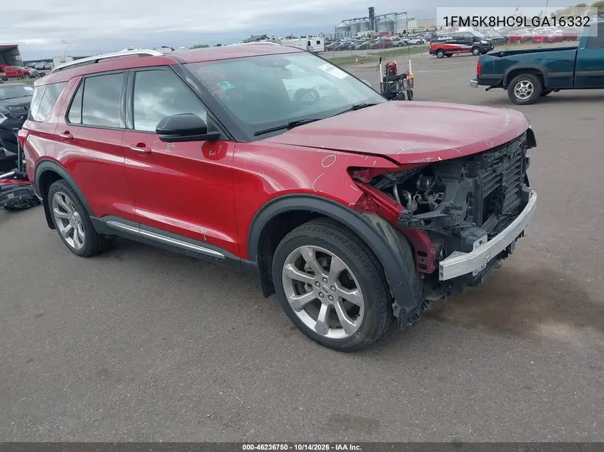 1FM5K8HC9LGA16332 — 2020 Ford Explorer, фото 2 с аукциона IAAI, Передняя часть