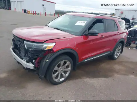 1FM5K8HC9LGA16332 — 2020 Ford Explorer, фото 3 с аукциона IAAI, Передняя часть
