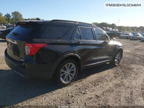 2020 Ford Explorer Xlt VIN 1FMSK8DH5LGC64694 фото 4