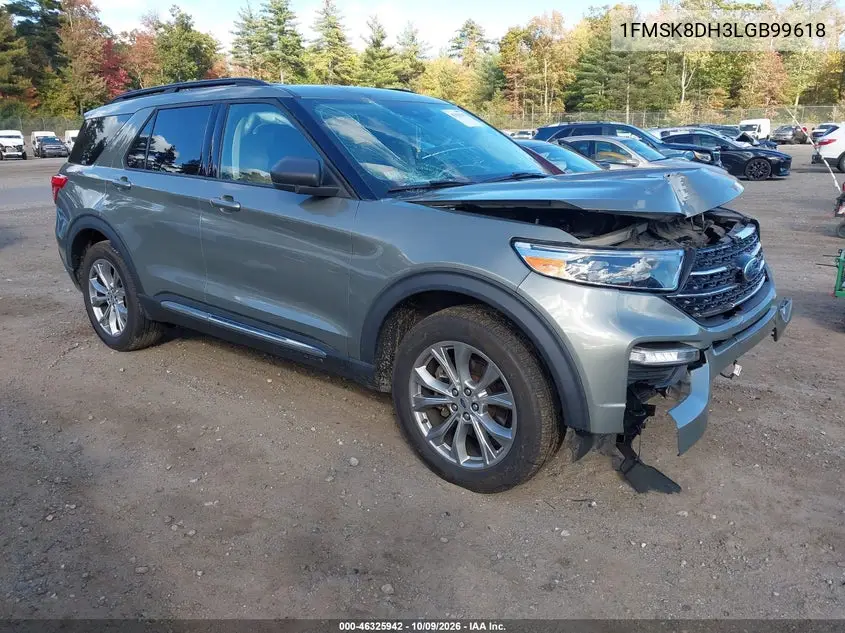 2020 Ford Explorer Xlt VIN 1FMSK8DH3LGB99618 фото 2