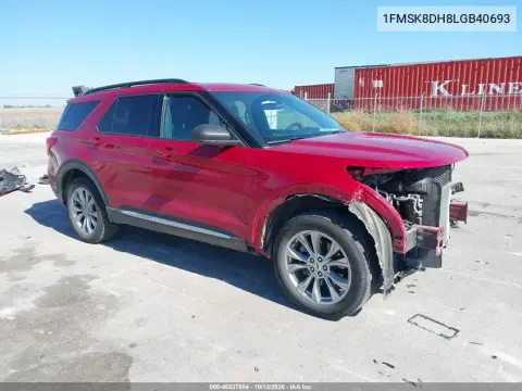 1FMSK8DH8LGB40693 — 2020 Ford Explorer, Передняя часть, фото до ремонта