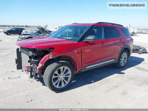 2020 Ford Explorer Xlt VIN 1FMSK8DH8LGB40693 фото 3