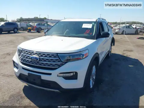 2021 Ford Explorer Limited VIN 1FM5K8FW7MNA00849 фото 3
