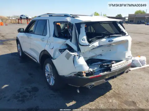 2021 Ford Explorer Limited VIN 1FM5K8FW7MNA00849 фото 4