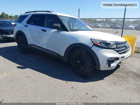 1FMSK7DH0NGA40231 — 2022 Ford Explorer, Передняя часть, фото до ремонта