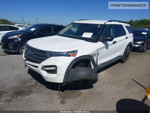 1FMSK7DH0NGA40231 — 2022 Ford Explorer, фото 3 с аукциона IAAI, Передняя часть