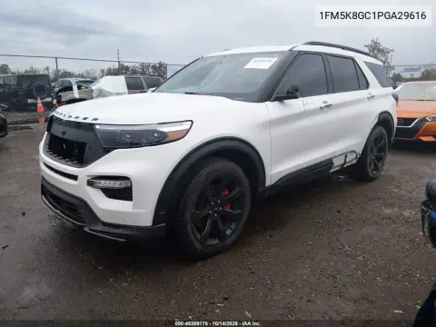 1FM5K8GC1PGA29616 — 2023 Ford Explorer, фото 2 с аукциона IAAI, Передняя часть