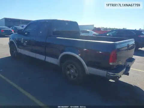 1999 Ford F-150 Lariat/Xl/Xlt VIN 1FTRX17L1XNA67759 фото 4