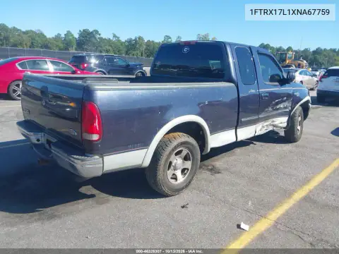 1999 Ford F-150 Lariat/Xl/Xlt VIN 1FTRX17L1XNA67759 фото 5