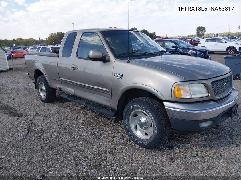 2001 Ford F-150 Lariat/Xl/Xlt VIN 1FTRX18L51NA63817 фото 2