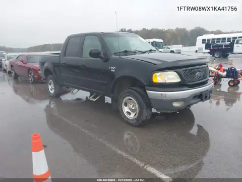 1FTRW08WX1KA41756 — 2001 Ford F-150, Естественный износ, фото до ремонта