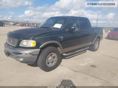 1FTRW07L61KC32968 — 2001 Ford F-150, фото 3 с аукциона IAAI, Передняя часть