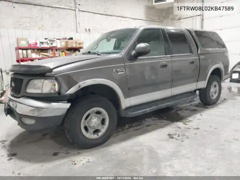 1FTRW08L02KB47589 — 2002 Ford F-150, фото 2 с аукциона IAAI, Кража