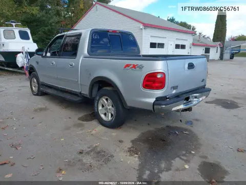 2003 Ford F-150 Lariat/Xlt VIN 1FTRW08603KC56761 фото 4