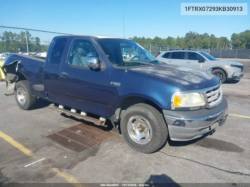 1FTRX07293KB30913 — 2003 Ford F-150, фото 2 с аукциона IAAI, Задняя часть