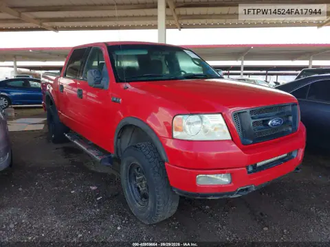 1FTPW14524FA17944 — 2004 Ford F-150, Естественный износ, фото до ремонта