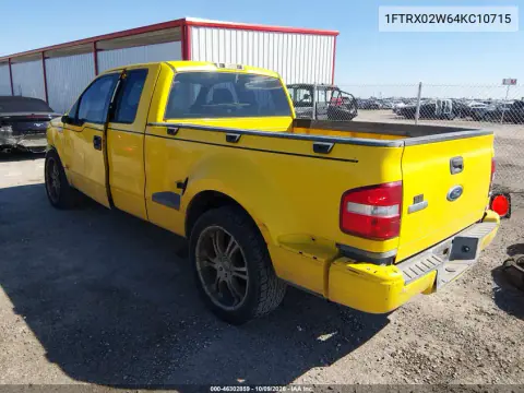 2004 Ford F-150 Stx/Xlt VIN 1FTRX02W64KC10715 фото 3