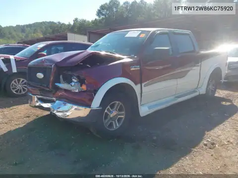 1FTRW12W86KC75920 — 2006 Ford F-150, фото 2 с аукциона IAAI, Передняя часть