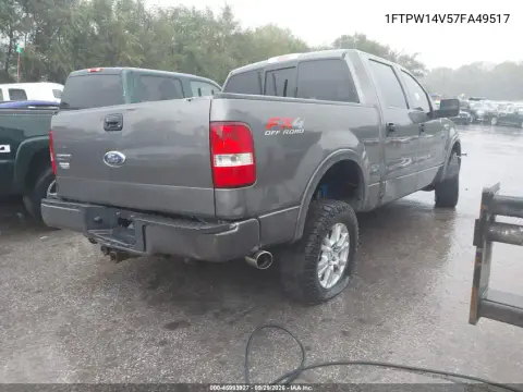 2007 Ford F-150 Fx4/Lariat/Xlt VIN 1FTPW14V57FA49517 фото 4