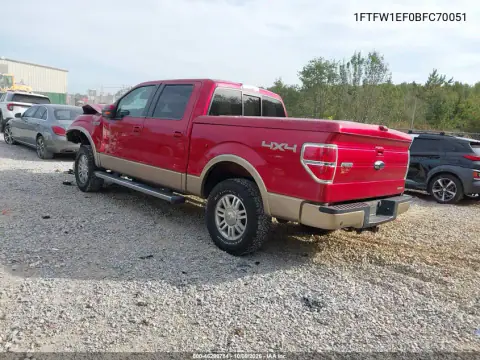 2011 Ford F-150 Lariat VIN 1FTFW1EF0BFC70051 фото 3
