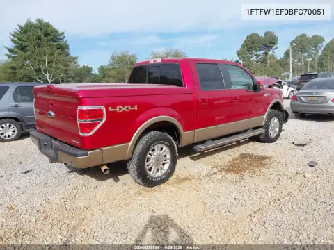 2011 Ford F-150 Lariat VIN 1FTFW1EF0BFC70051 фото 4