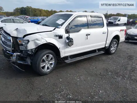 1FTEW1EG7FFC27644 — 2015 Ford F-150, фото 3 с аукциона IAAI, Передняя часть