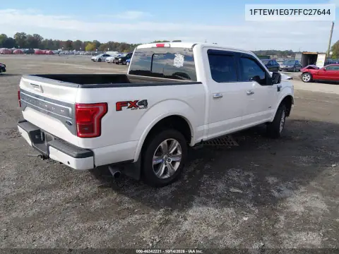 1FTEW1EG7FFC27644 — 2015 Ford F-150, фото 5 с аукциона IAAI, Передняя часть