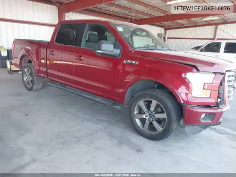 1FTFW1EF3GKE16876 — 2016 Ford F-150, Передний левый, фото до ремонта