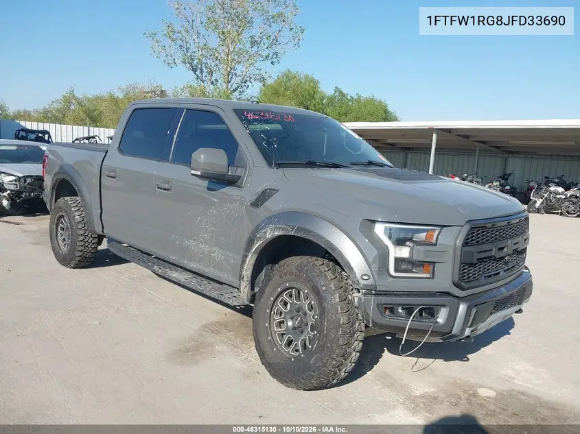 2018 Ford F-150 Raptor VIN 1FTFW1RG8JFD33690 фото 2
