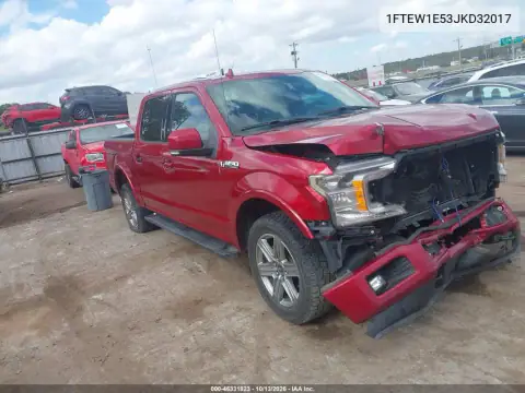 1FTEW1E53JKD32017 — 2018 Ford F-150, Передняя часть, фото до ремонта