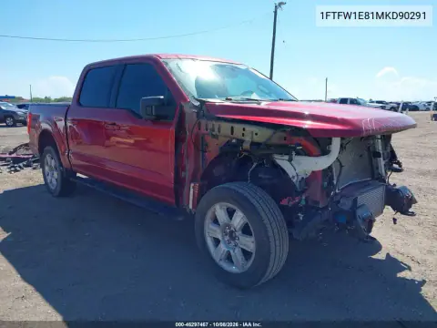 1FTFW1E81MKD90291 — 2021 Ford F-150, Передняя часть, фото до ремонта