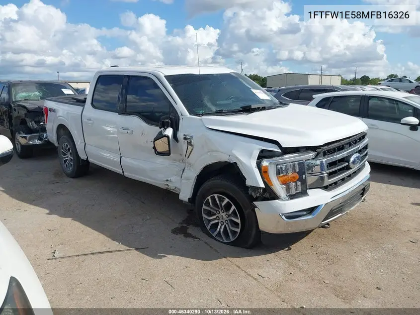 2021 Ford F-150 Lariat VIN 1FTFW1E58MFB16326 фото 2