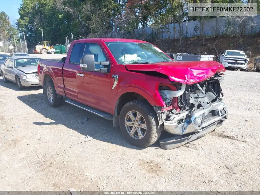 1FTFX1E80MKE22502 — 2021 Ford F-150, фото 2 с аукциона IAAI, Передняя часть