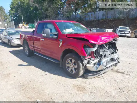 1FTFX1E80MKE22502 — 2021 Ford F-150, Передняя часть, фото до ремонта