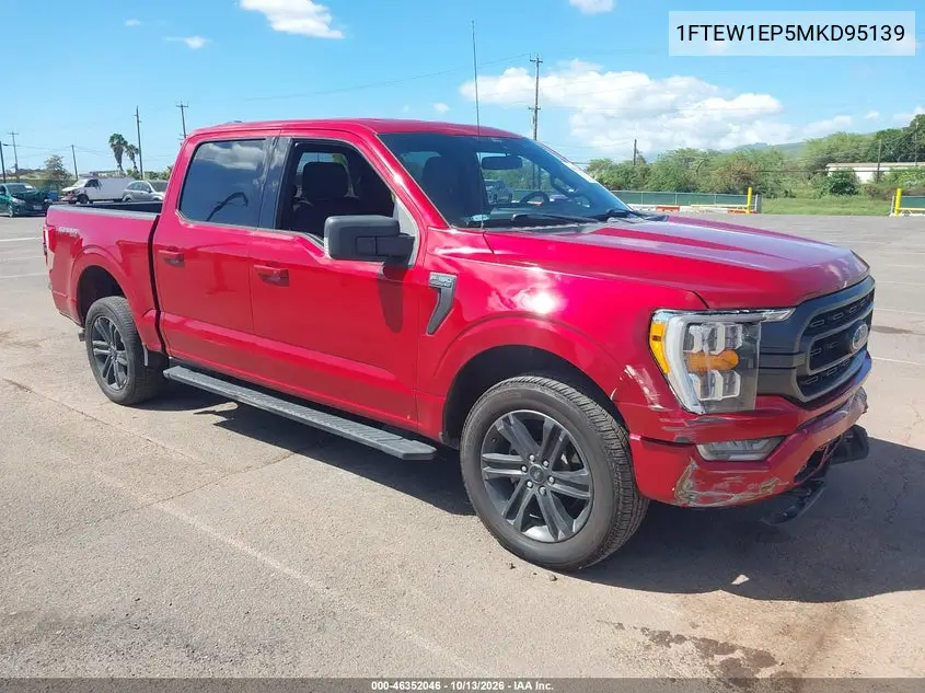 1FTEW1EP5MKD95139 — 2021 Ford F-150, фото 2 с аукциона IAAI, Передняя часть