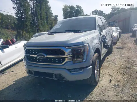 2023 Ford F-150 Platinum VIN 1FTFW1ED9PFB11003 фото 3