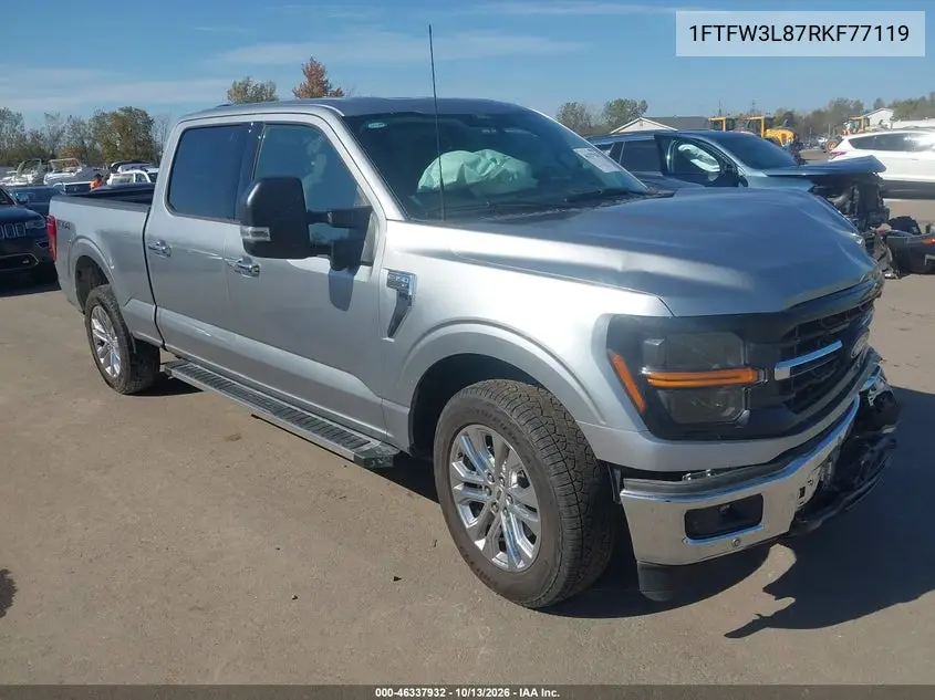 1FTFW3L87RKF77119 — 2024 Ford F-150, фото 2 с аукциона IAAI, Передний левый