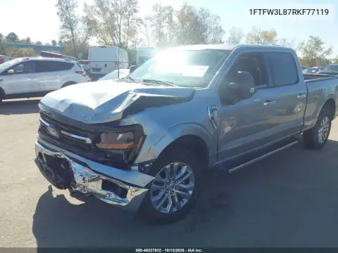1FTFW3L87RKF77119 — 2024 Ford F-150, фото 3 с аукциона IAAI, Передний левый