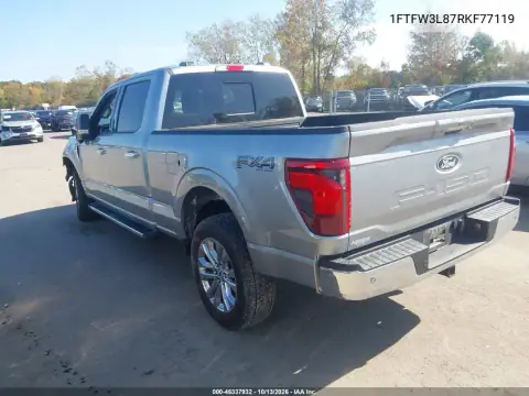 1FTFW3L87RKF77119 — 2024 Ford F-150, фото 4 с аукциона IAAI, Передний левый